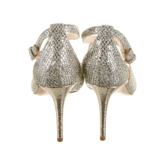 Jimmy Choo Emily Glitter Slingback Heel Sandals - Eu 39.5 Us 9.5 - Picture 4 of 5